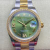 Rolex M126283RBR-0012 Green Dial | UK Replica - 1:1 best edition replica watches store, high quality fake watches